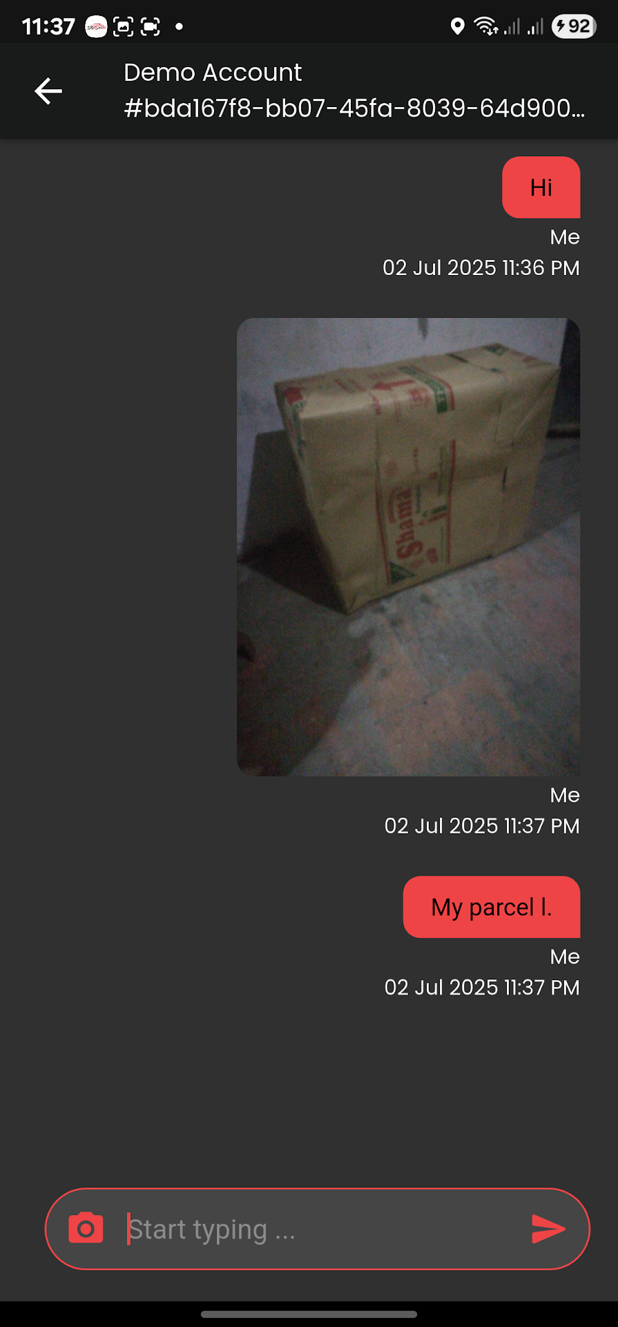 SastiSawari captain in-app chat