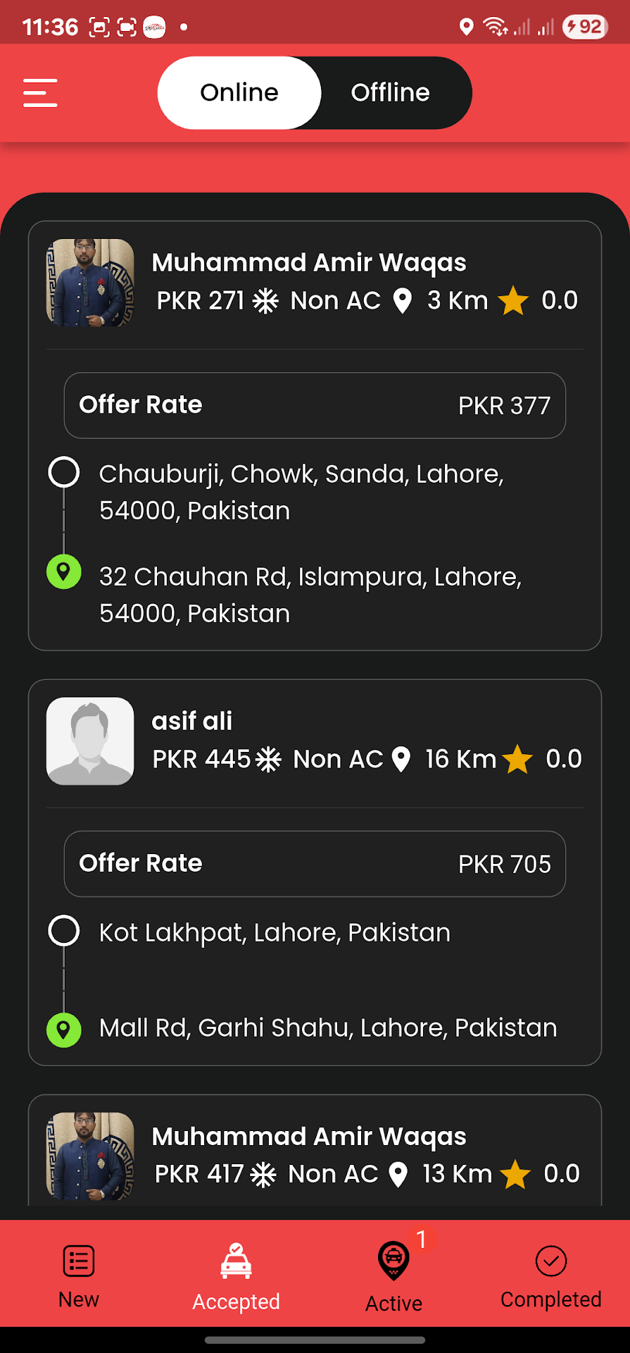 SastiSawari captain ride requests
