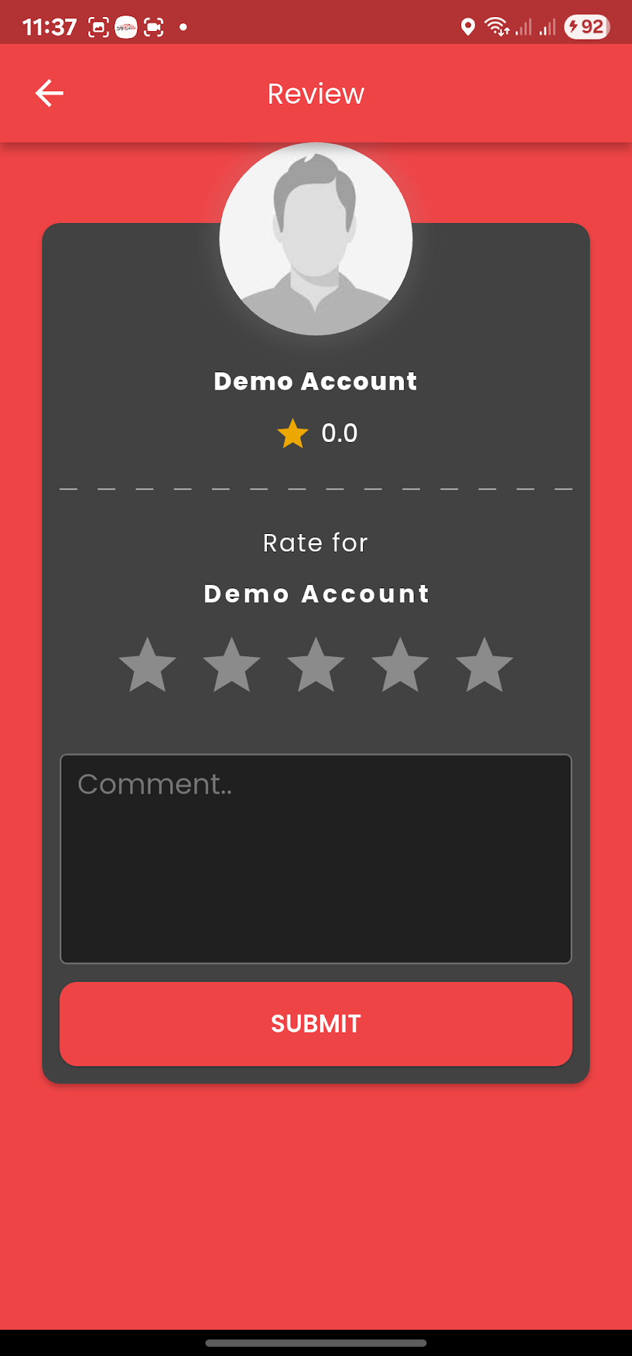 SastiSawari captain rating screen